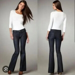 Hudson Jeans Marisa Flare Mid rise Flare Trouser wide leg Size 31 Dark Wash Blue